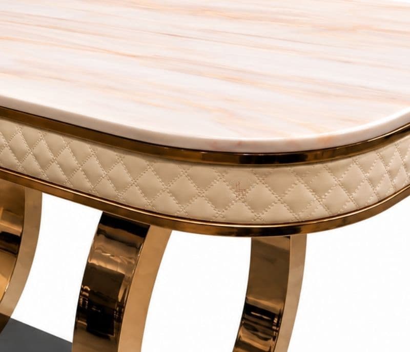 Image 5 for C143/414-5 Beige Blue 1+6 Seater Marble Top