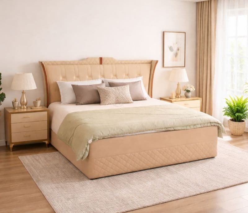 Image 1 for Zury King Size With 2 Drawer Storage (SKN)