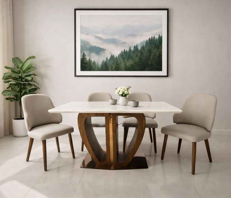 Image 1 for Onyex Marble 140*80, Base 683,DC 703 Walnut (HYD)