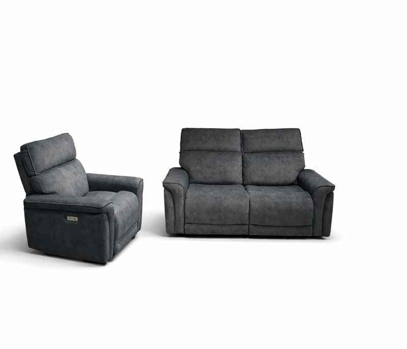 Image 5 for JH R171 2 Recliner+1 Motorized Recliner Suede Fabric (HYD OTD)