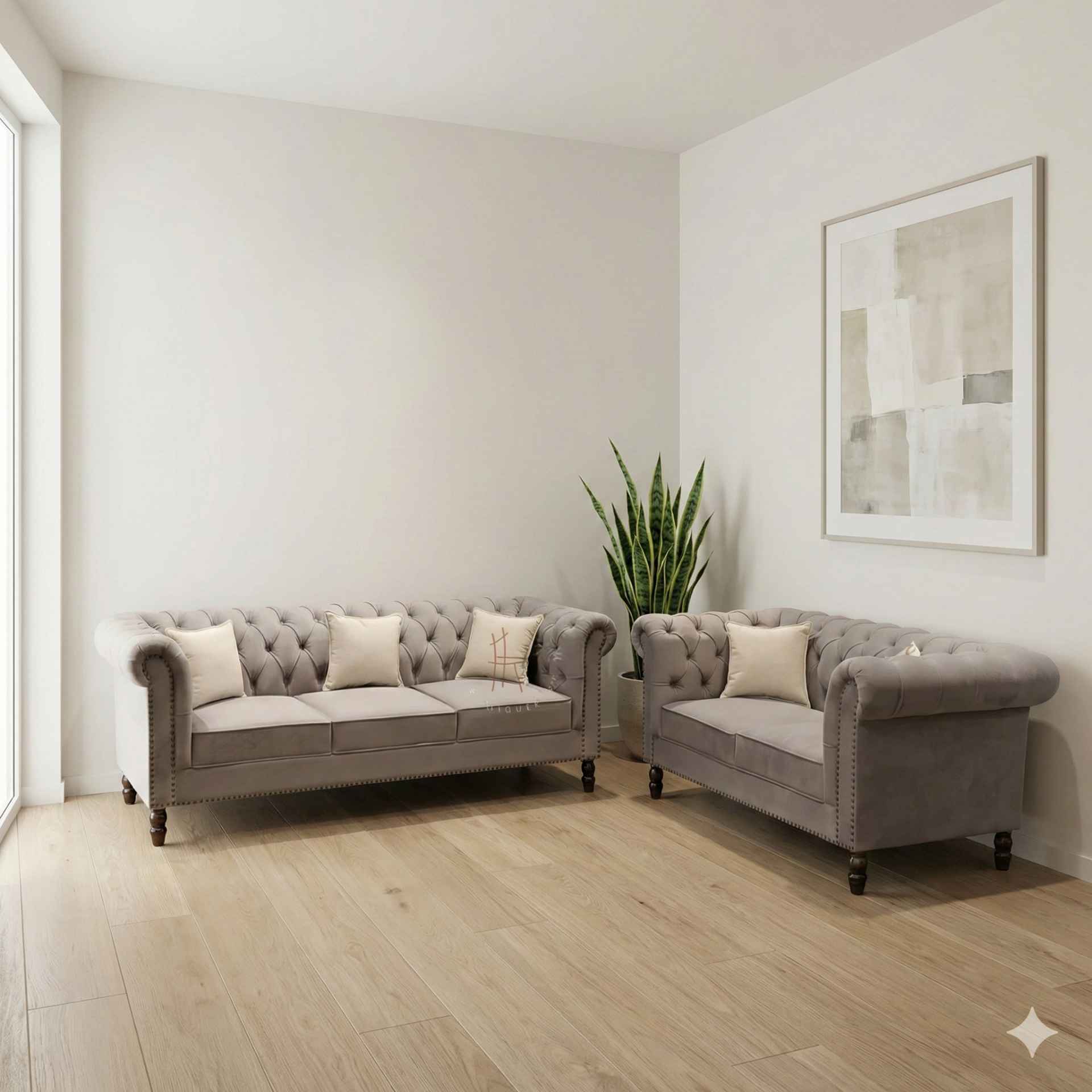 Image 1 for Alberton Classic Comfort Sofa 3+2 Seater Velvet Fabric (CP)