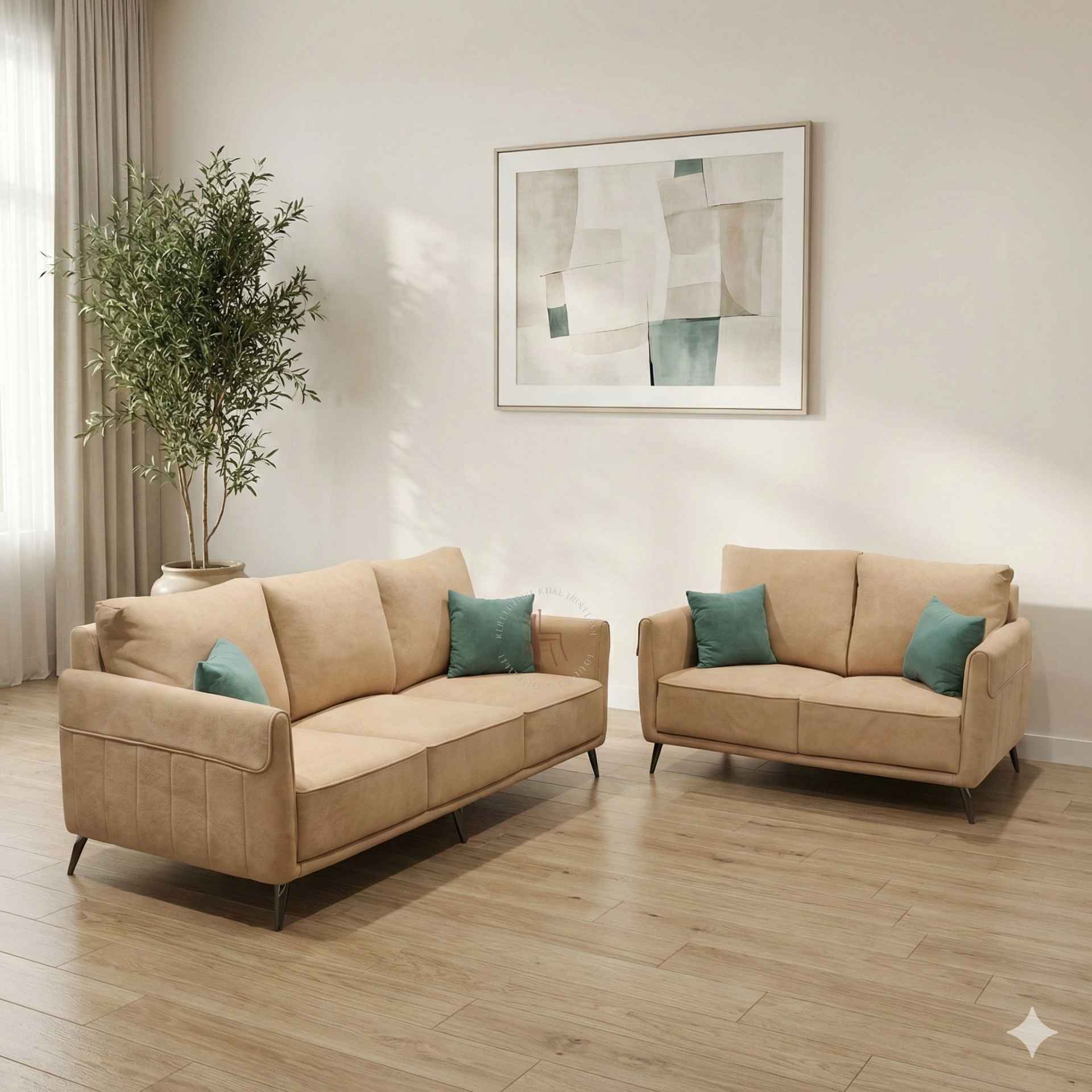 Image 1 for Alfemo Modern Sofa 3+2 Seater Micro Suede Fabric