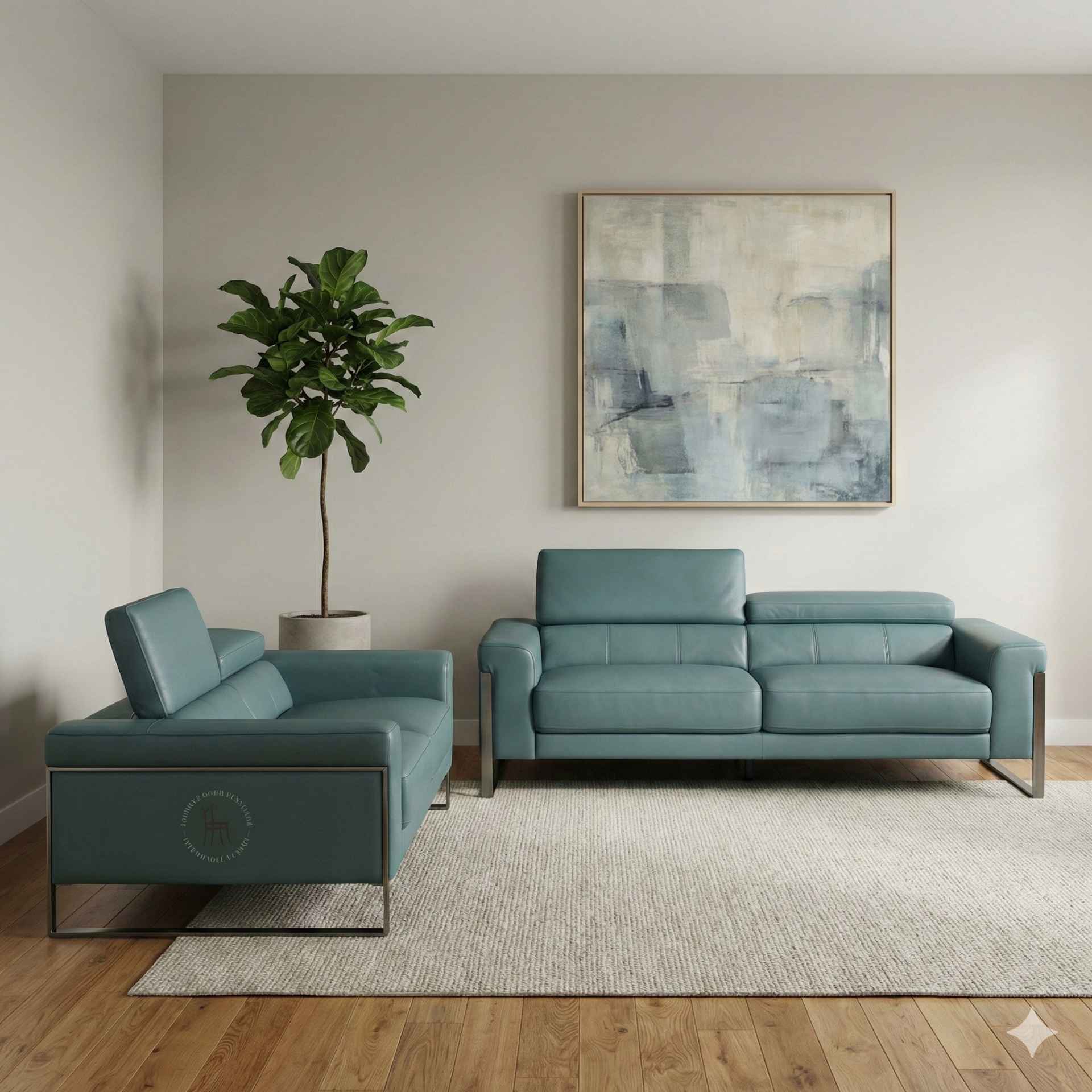 Image 1 for Belaro Luxe Comfort Sofa 3+2 Seater Leather Fabric (CP)