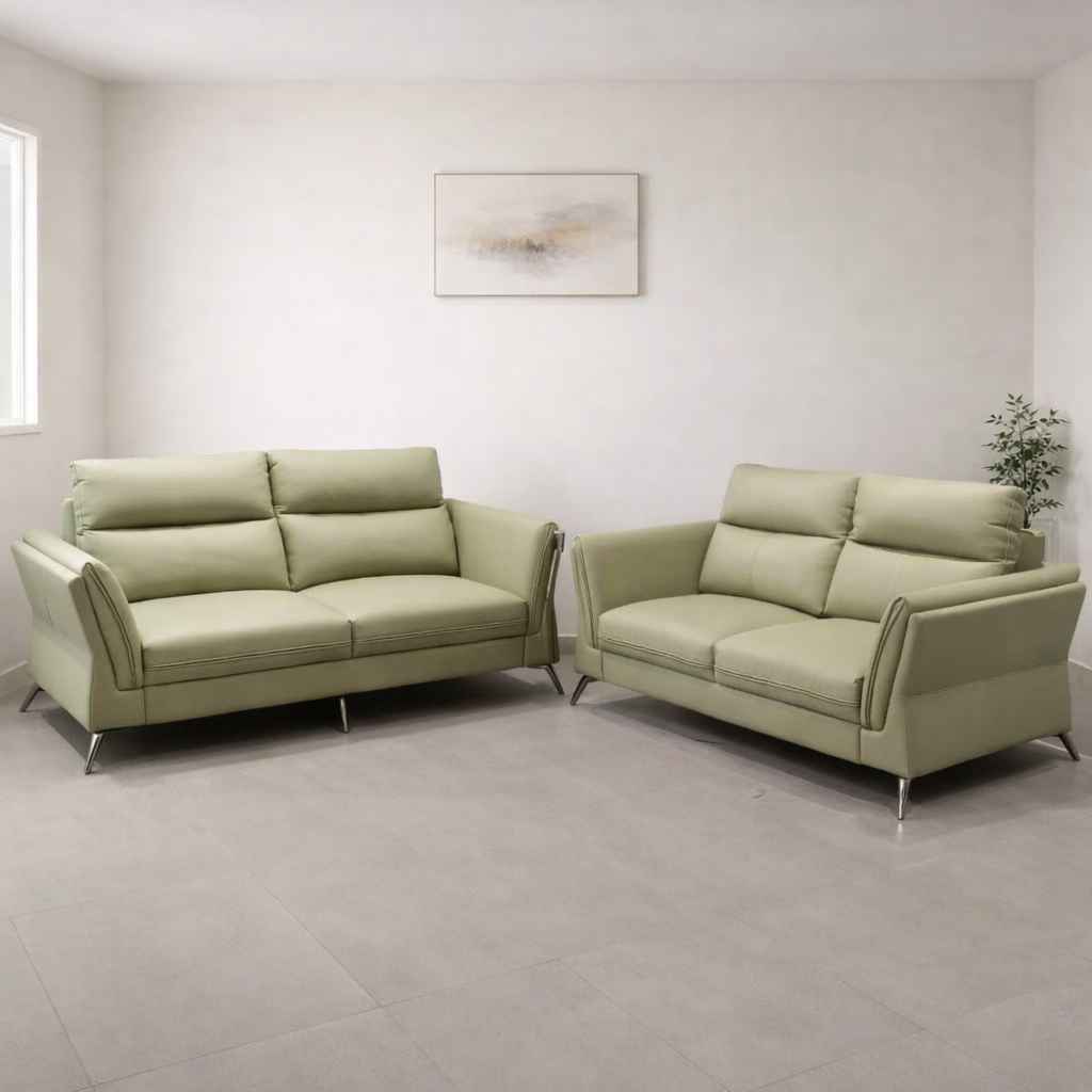 Image 1 for Brikin Contemporary Living Sofa 3+2 Seater Leather Fabric