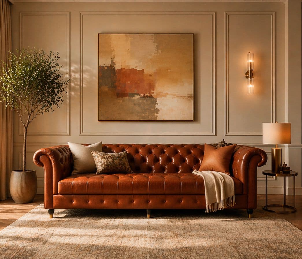 Chester Sofa 4 Seater Pure Leather (WH OTD)