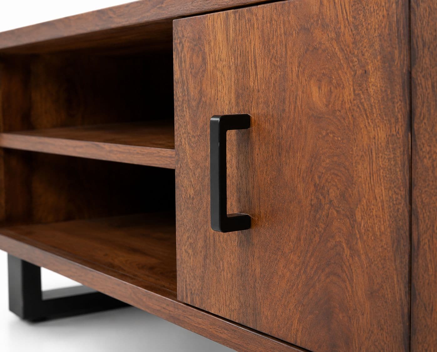 Image 3 for Live Edge TV Cabinet Solid Acacia Wood Leg MS Metal