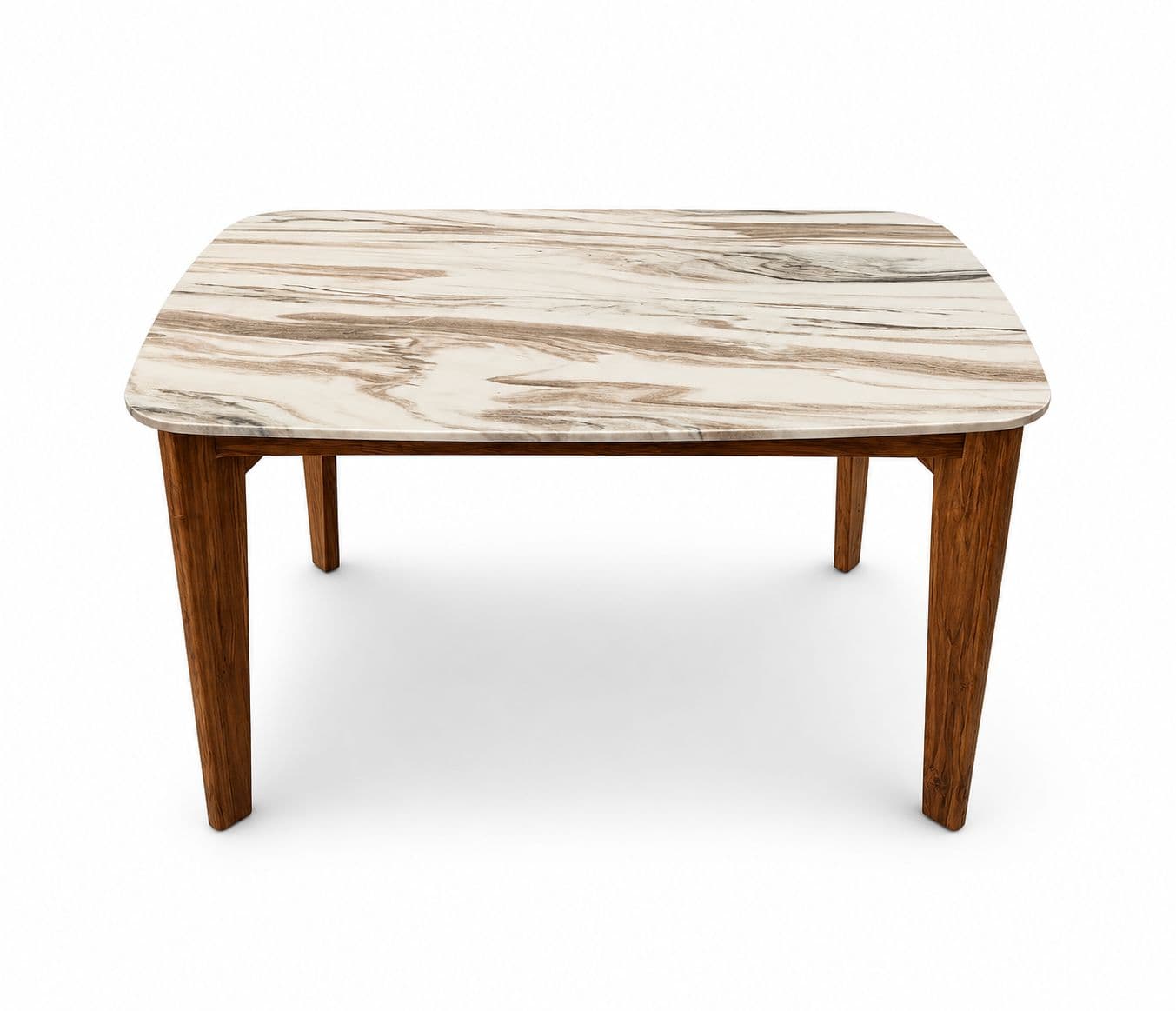 Image 8 for Imperium Dining Table 1+4 Seater Top Marble Solid Teak Wood (BTM)