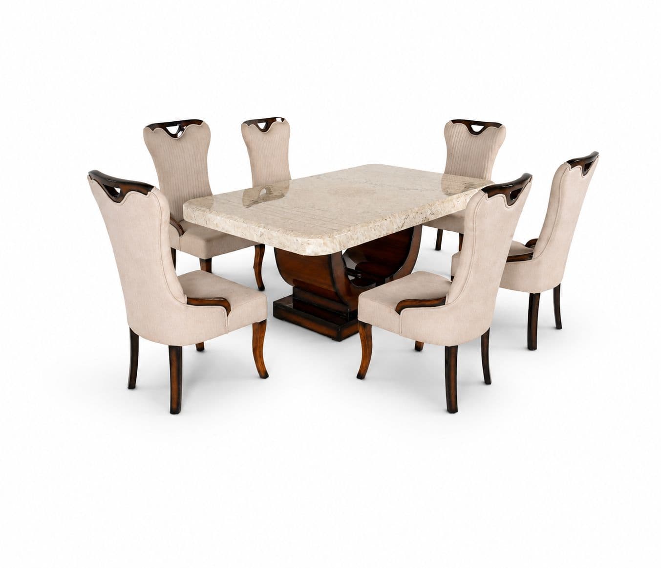 Image 3 for Diya Handle 1+6 Seater Dining Set ( RCH TD)(OWD)