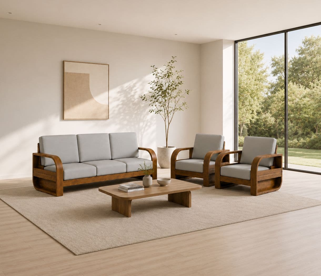 Image 1 for Ira 3+1+1 Sheesham Sofa Sheesham Wood(WI)