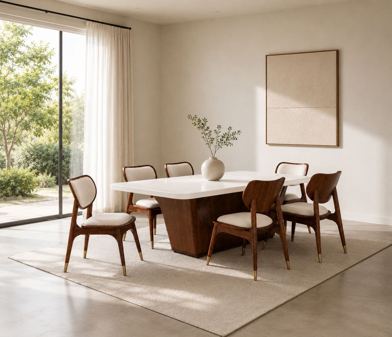 Exotic 1+6 Seater Dining Set ( RCH TD)(OWD)