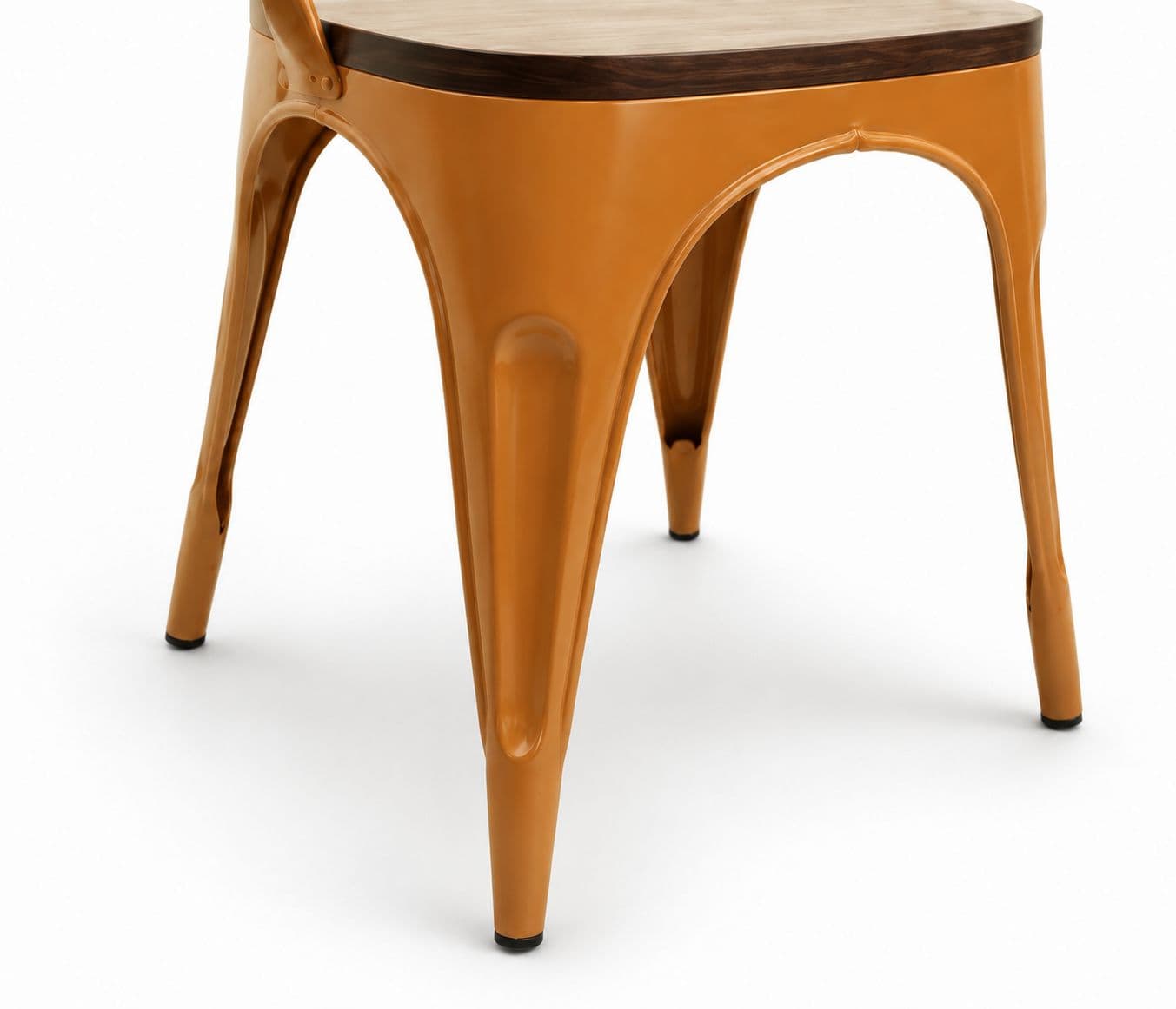 Image 6 for Metal Chair with Wooden Handle Cafe Chair (PM)