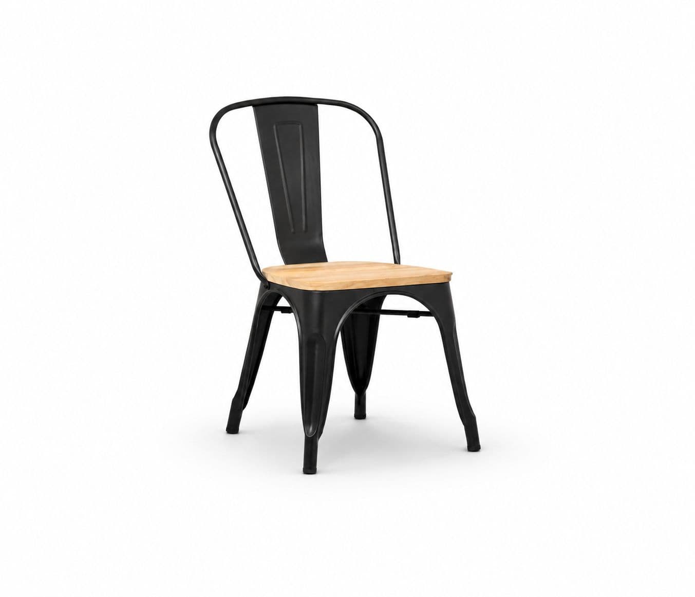 Image 3 for Metal With Wood Cafe Chair (PM)