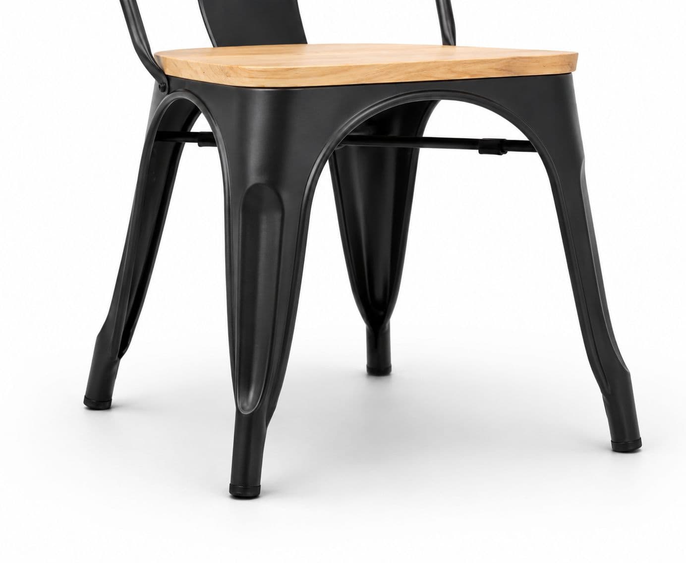Image 6 for Metal With Wood Cafe Chair (PM)