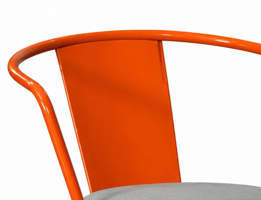 Image 6 for Metal Chair With Handle With Cushion Cafe Chair (PM)