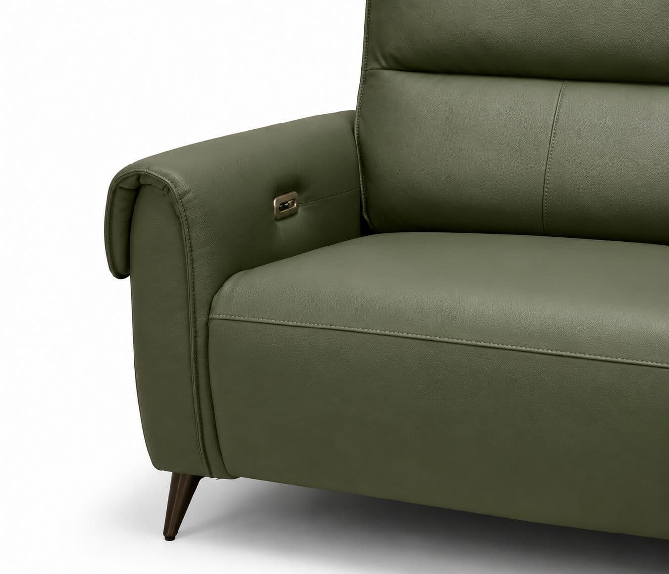 Image 5 for 6695 3+2 Imported Sofa Set Electrical Recliner Seater A7005-70 Green Colour Leather (HYD)(WH)