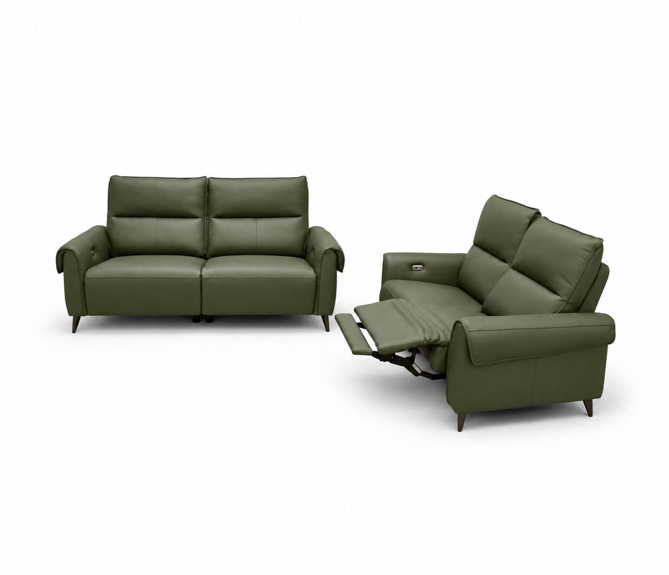 Image 3 for 6695 3+2 Imported Sofa Set Electrical Recliner Seater A7005-70 Green Colour Leather (HYD)(WH)