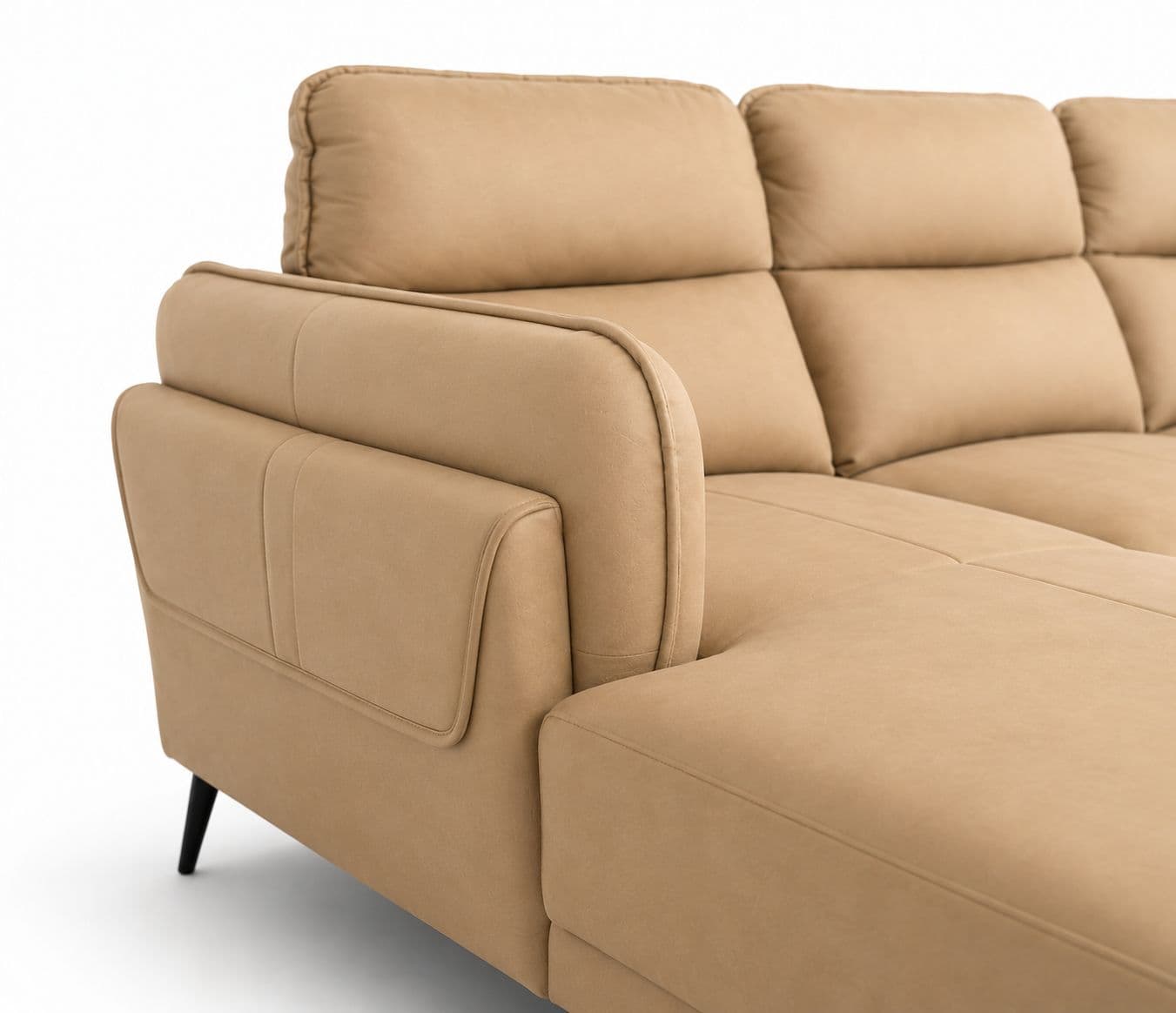 Image 3 for Austin Sofa 2+ Lounger Suede Fabric (WF)