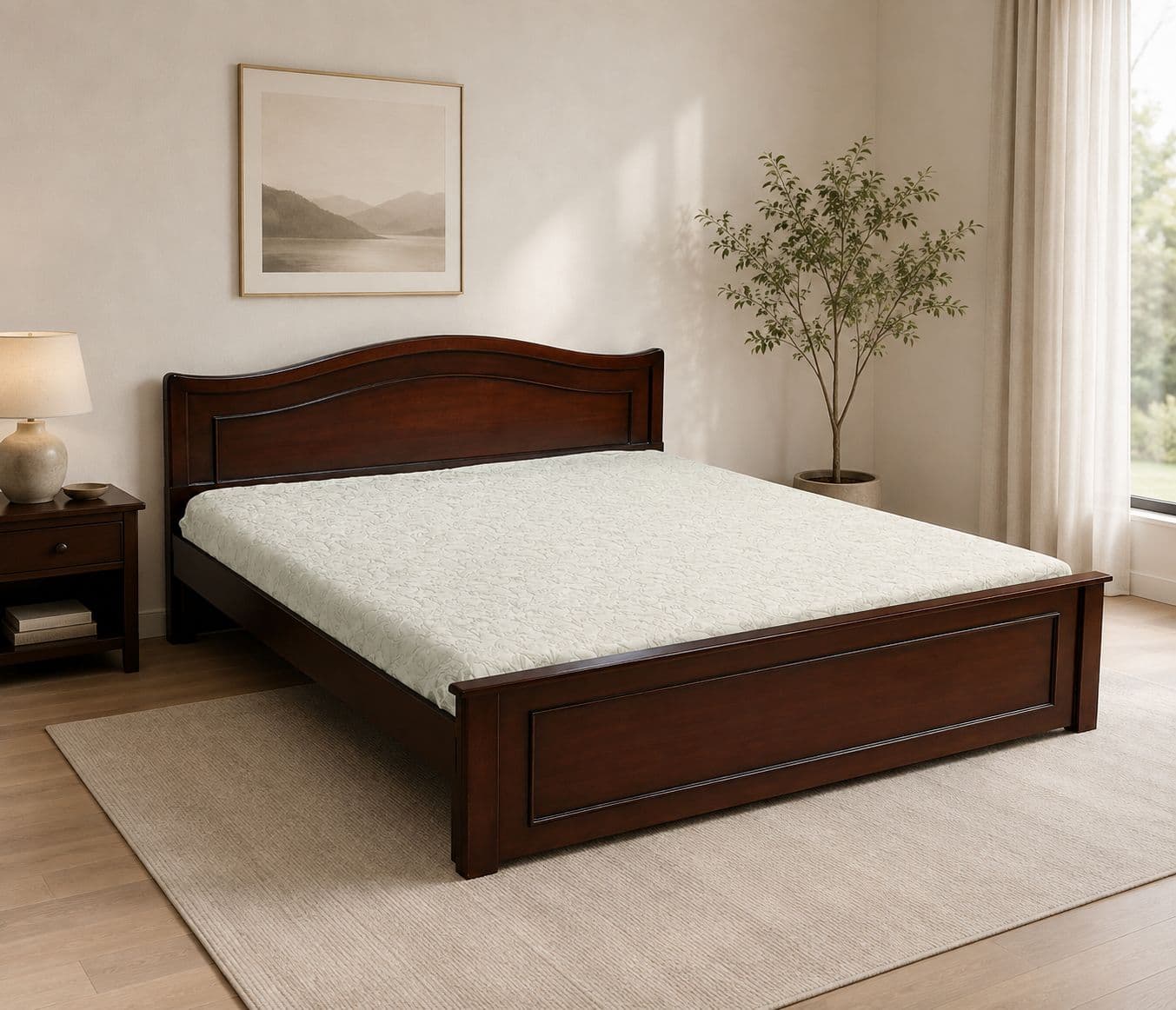 Image 1 for Mala King Sized Bed Without Storage (Block Board, Dark Brown)