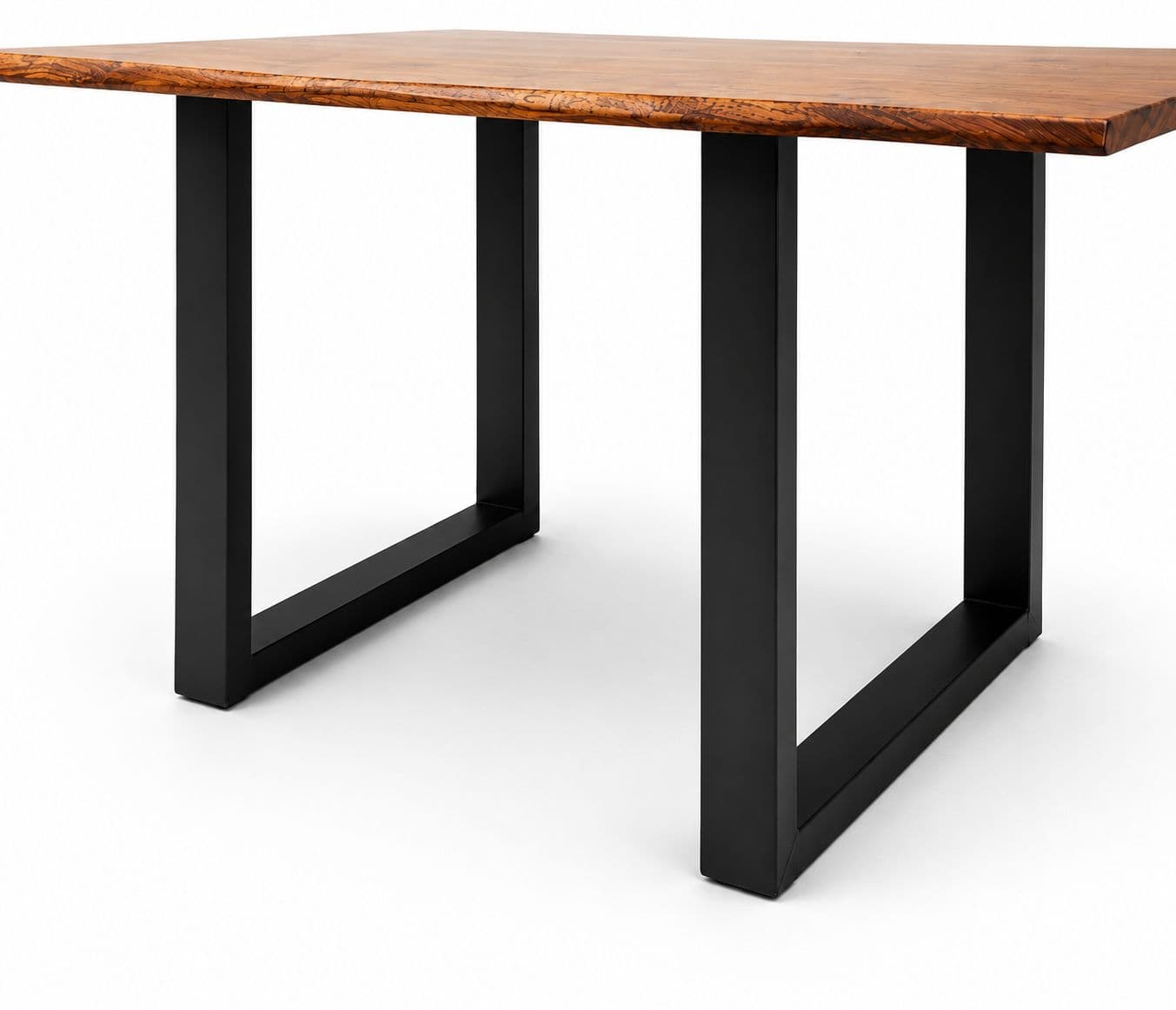 Image 11 for Live Edge 1+4 Seater Acacia Top With Metal Base (WF)