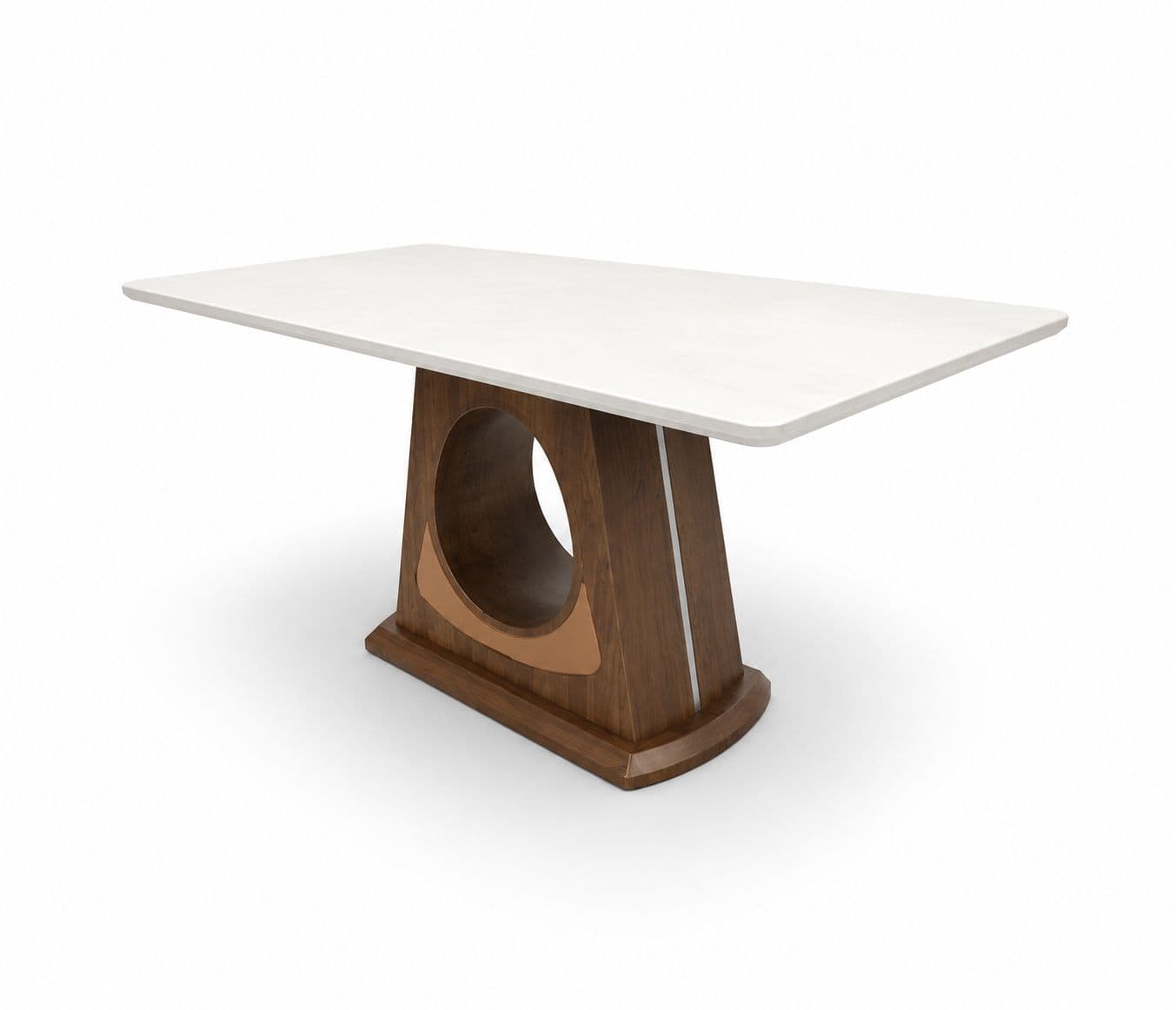Image 12 for Dining Set 1+4 Seater Dt 186/3588 chair 701 Composite Marble Top Ash Wood With Metal Strip