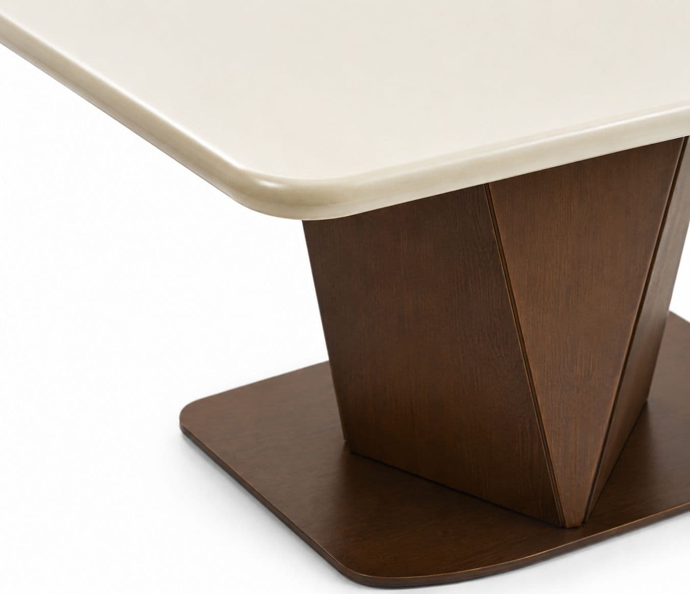 Image 12 for Dining Set 1+6 Seater 3663/D -302 Marble Top With Ash Wood With Metal Strip (BTM)