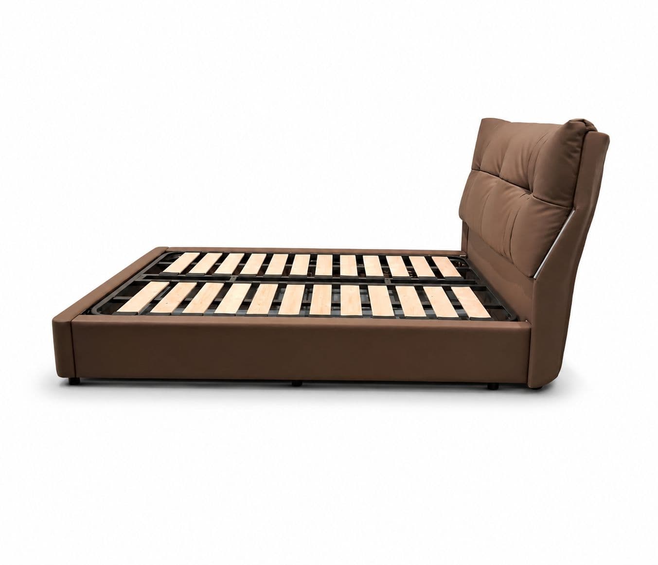 Image 8 for 2508 Leather Cot Queen With Hydraulic Multi Layer Solid Wood Full Grain Leather (EC)
