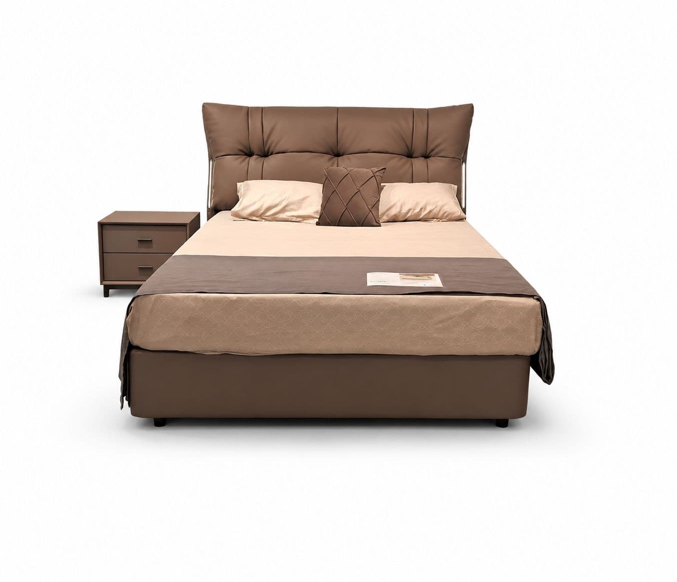 Image 3 for 2508 Leather Cot Queen With Hydraulic Multi Layer Solid Wood Full Grain Leather (EC)