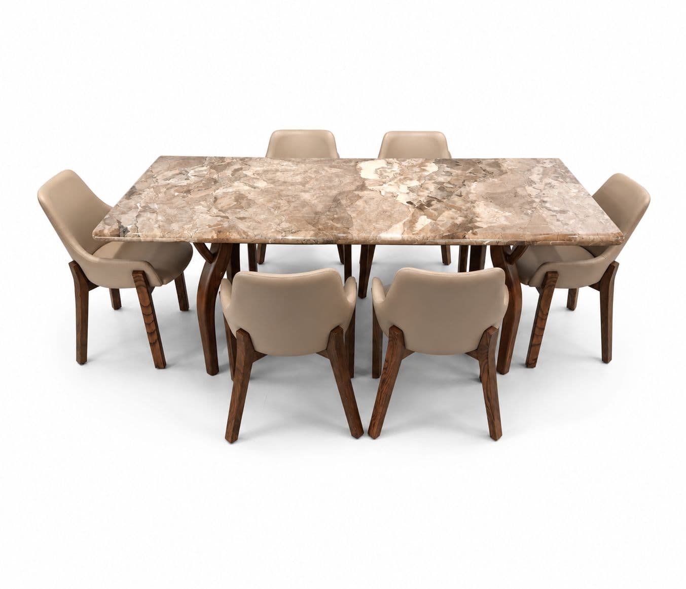 Image 3 for DT03 /DC02 1+6 Seater With Top Batti Marble Top And Ash Wood Base (EC)