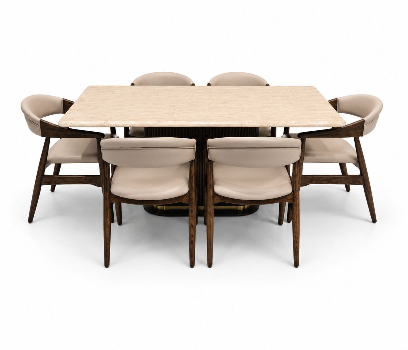 Image 3 for DT37 /DC 361 1+5 Seater Top Vego Marble And Ash Wood Base