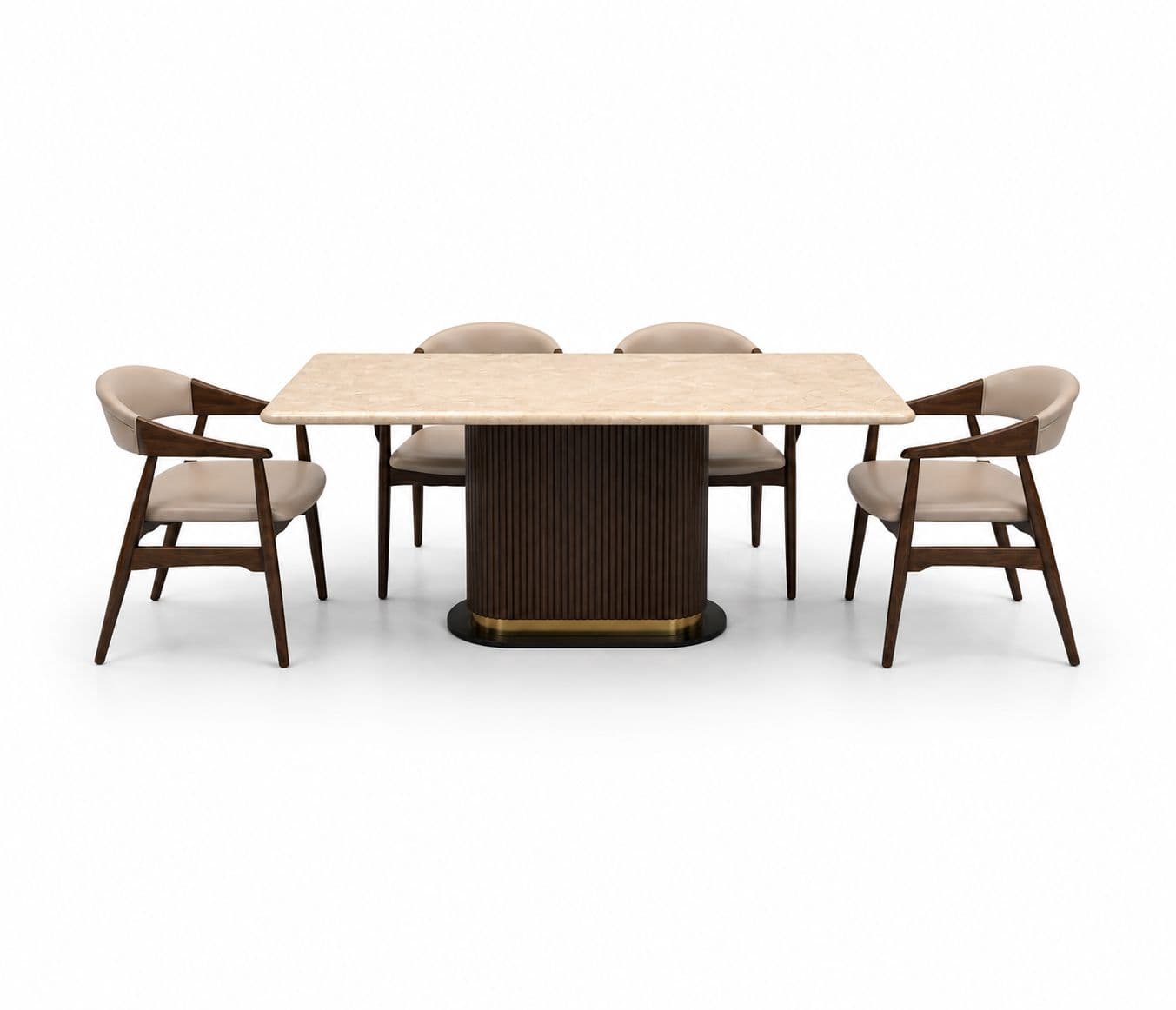 Image 4 for DT37 /DC 361 1+5 Seater Top Vego Marble And Ash Wood Base
