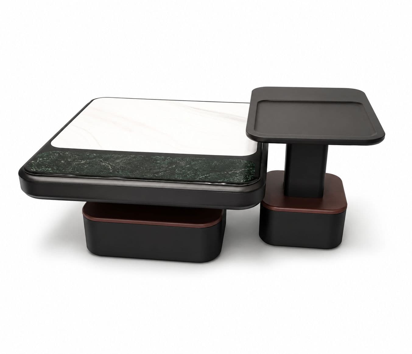 Image 5 for Center Table A5681 With Marble Top And Wooden And Fibre Base (HYD)