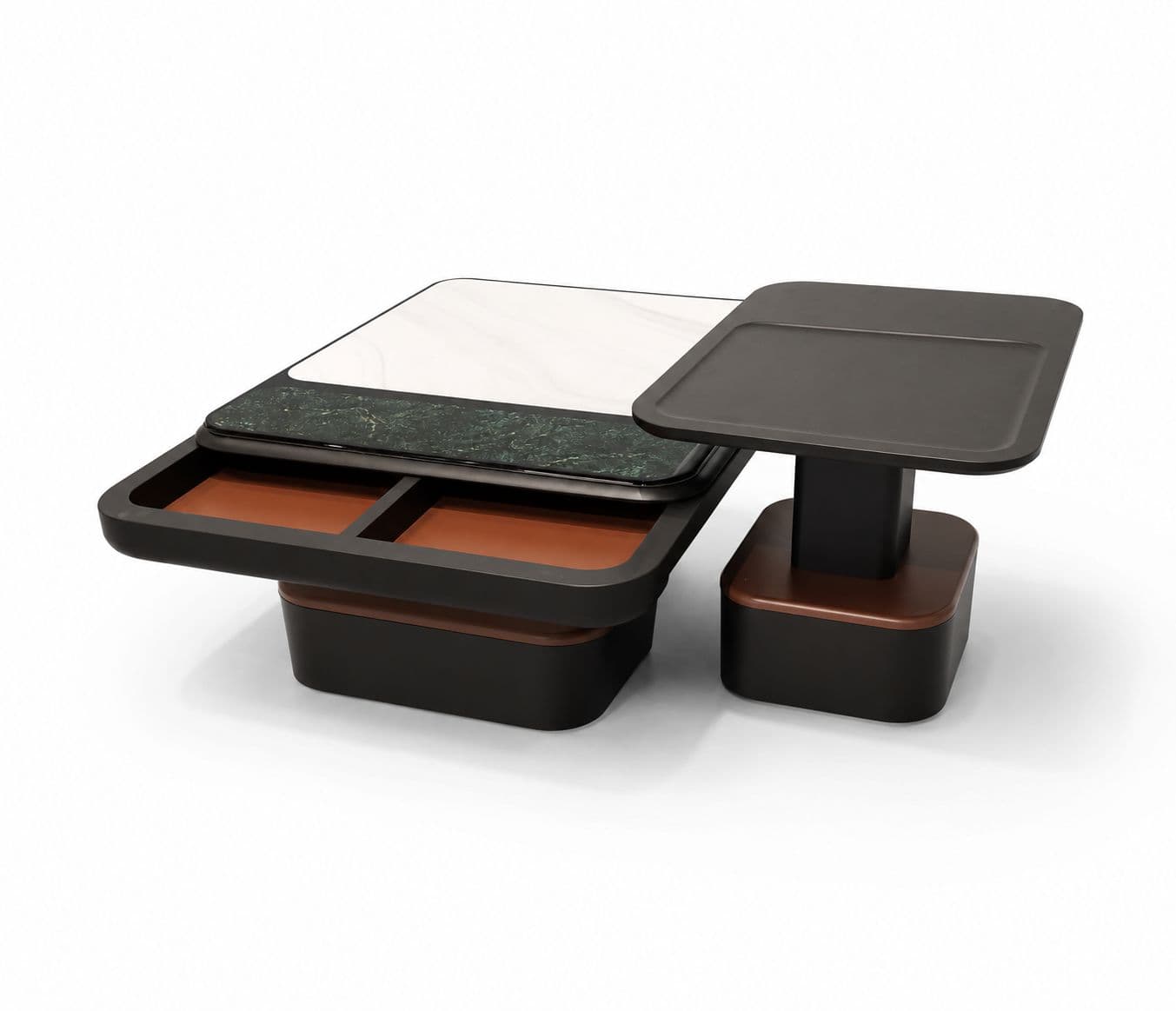 Image 10 for Center Table A5681 With Marble Top And Wooden And Fibre Base (HYD)