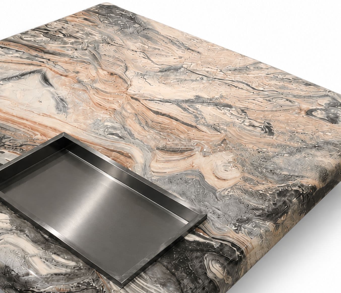 Image 4 for Center Table S2002 With Marble Top And Metal Base Support (HYD)