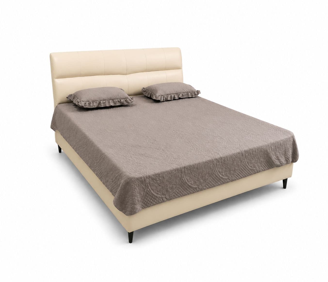 Image 3 for King Bed 389(TD-1) With King Size Without Storage With Leather Upholestry And Pine Wood Frames (HYD)