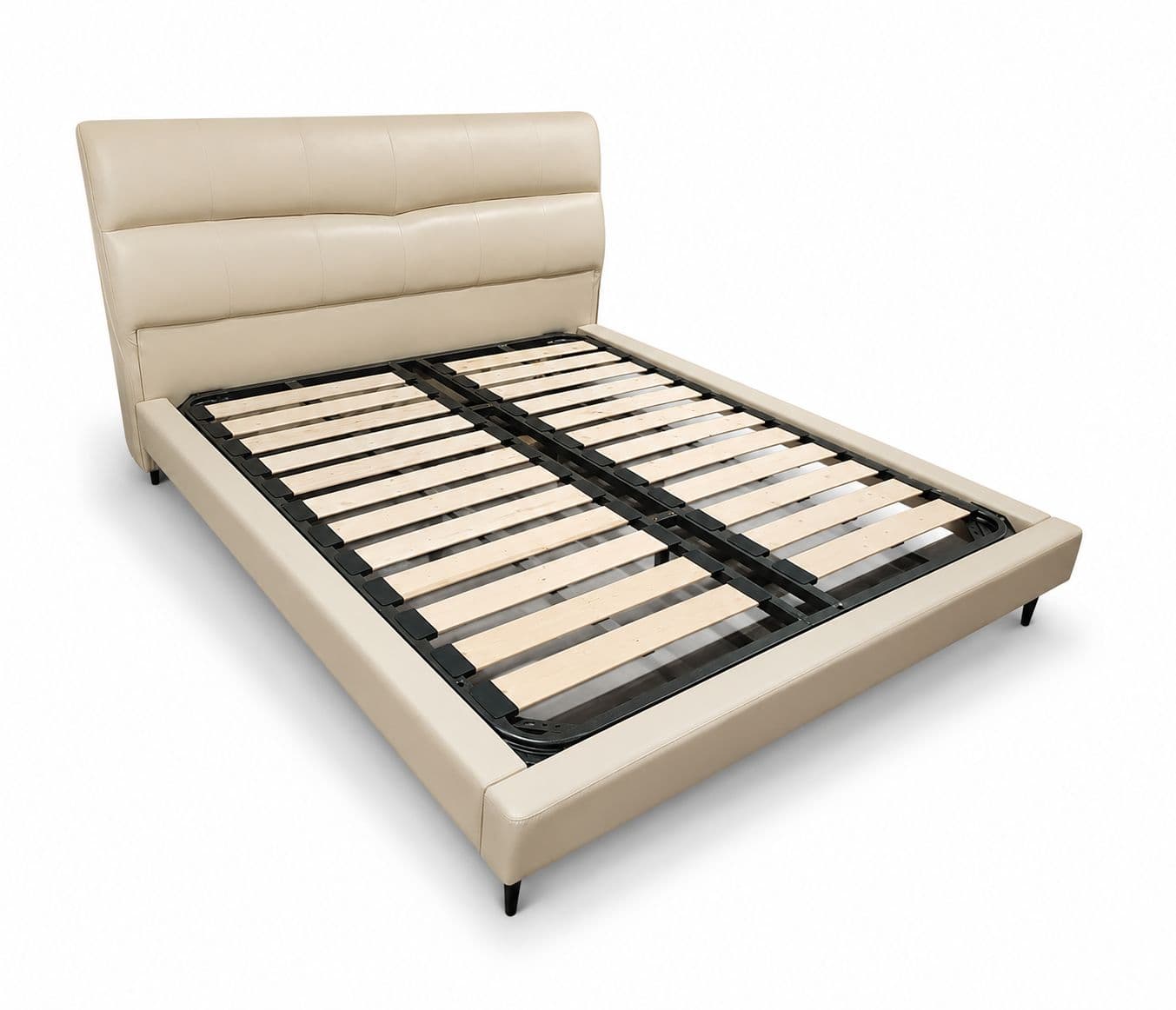 Image 8 for King Bed 389(TD-1) With King Size Without Storage With Leather Upholestry And Pine Wood Frames (HYD)
