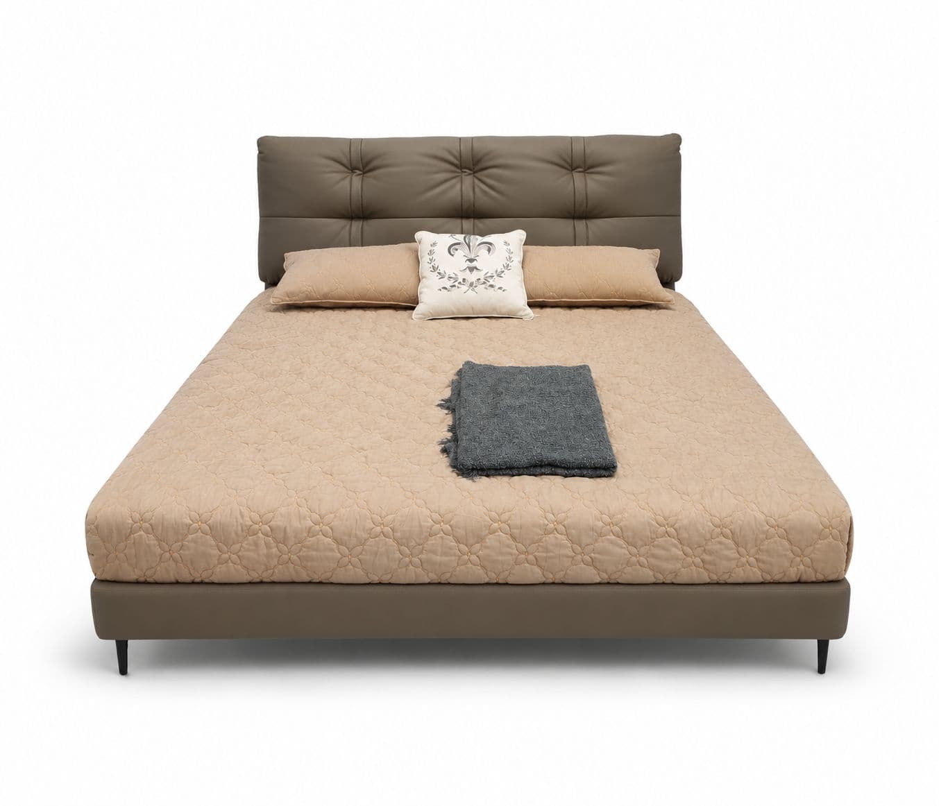 Image 6 for 573/4118 King Size Bed Without Storage Leather Bed With Pine Wood Frames
