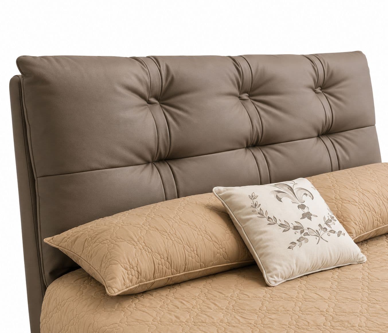 Image 4 for 573/4118 King Size Bed Without Storage Leather Bed With Pine Wood Frames