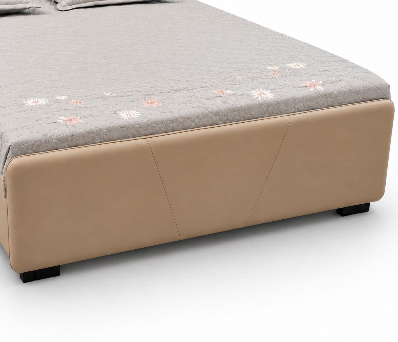 Image 5 for ZK012 King Size Bed Without Storage With Leather Upholestry And Pine Bed Frames (HYD)