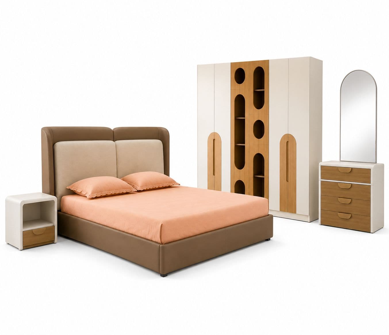 Image 9 for Bedroom Set 02 (45002) Hydraulic Storage Super Matt PU finish on premium MDF (HYD OTD)