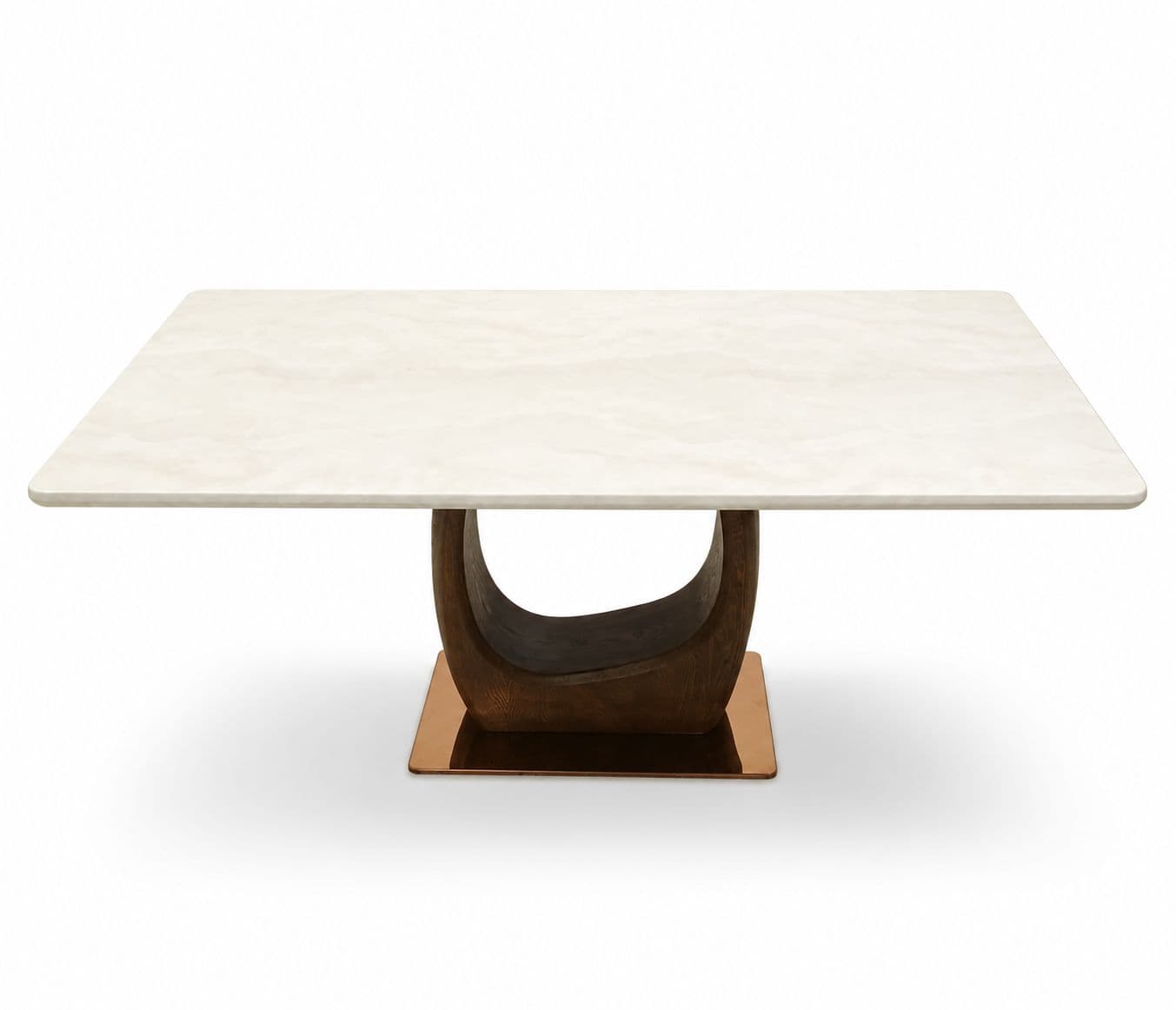 Image 9 for Dining Table 1+6 Seater 180/3588/709 With Marble Top And Wooden Base