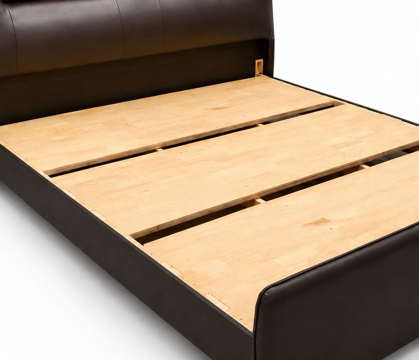 Image 7 for ZK013 King Size Bed Without Storage With Leather Upholestry And Pine Bed Frames