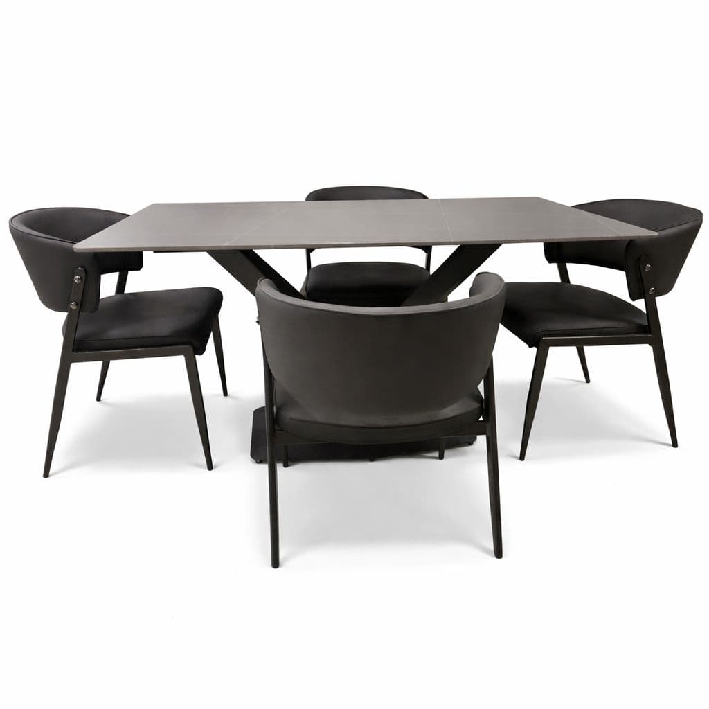 Image 3 for JC/WB 1+4 Seater With Sintered Top Dining Set (BTM OTD)