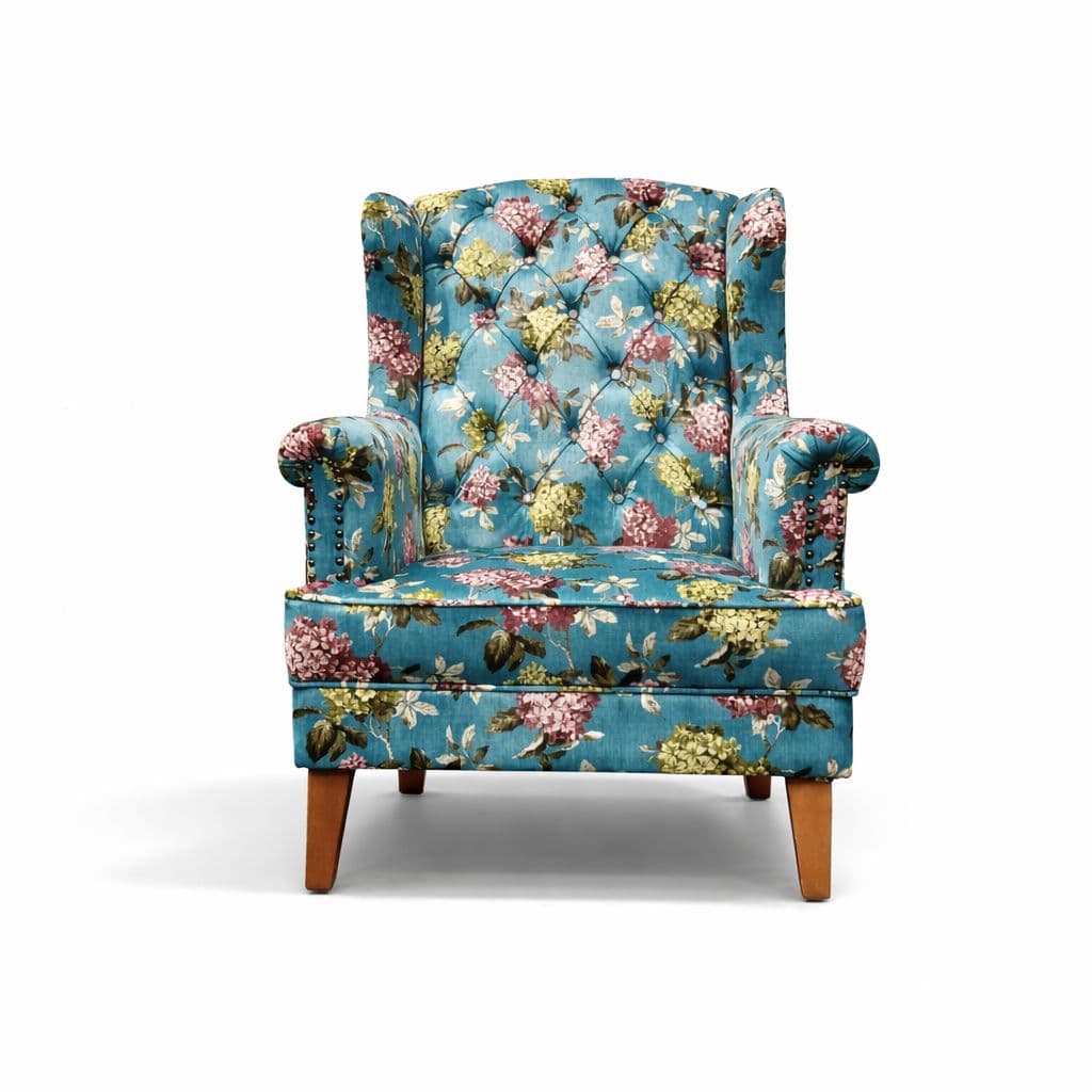 Image 4 for Accent Chair Single Seater Velvet Fabric (SKN OTD)