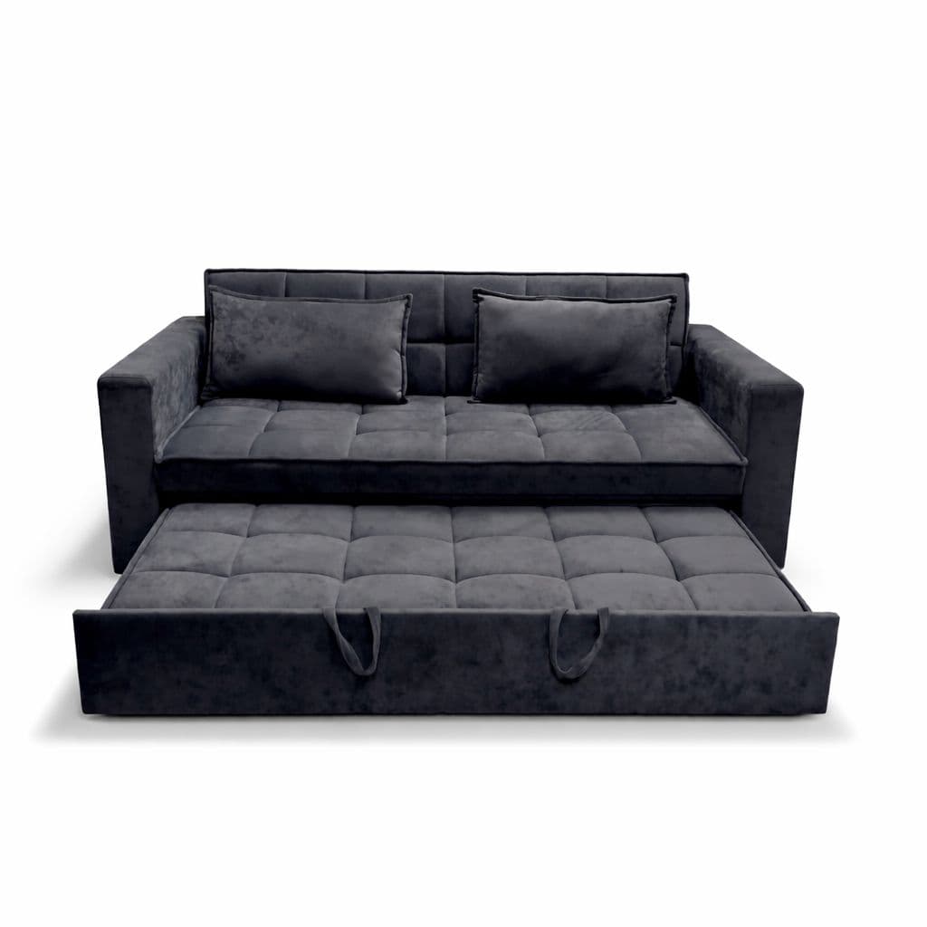 Image 5 for Anke Sofa Cum Bed 3 Seater Suede Fabric (BSK)(SKN)