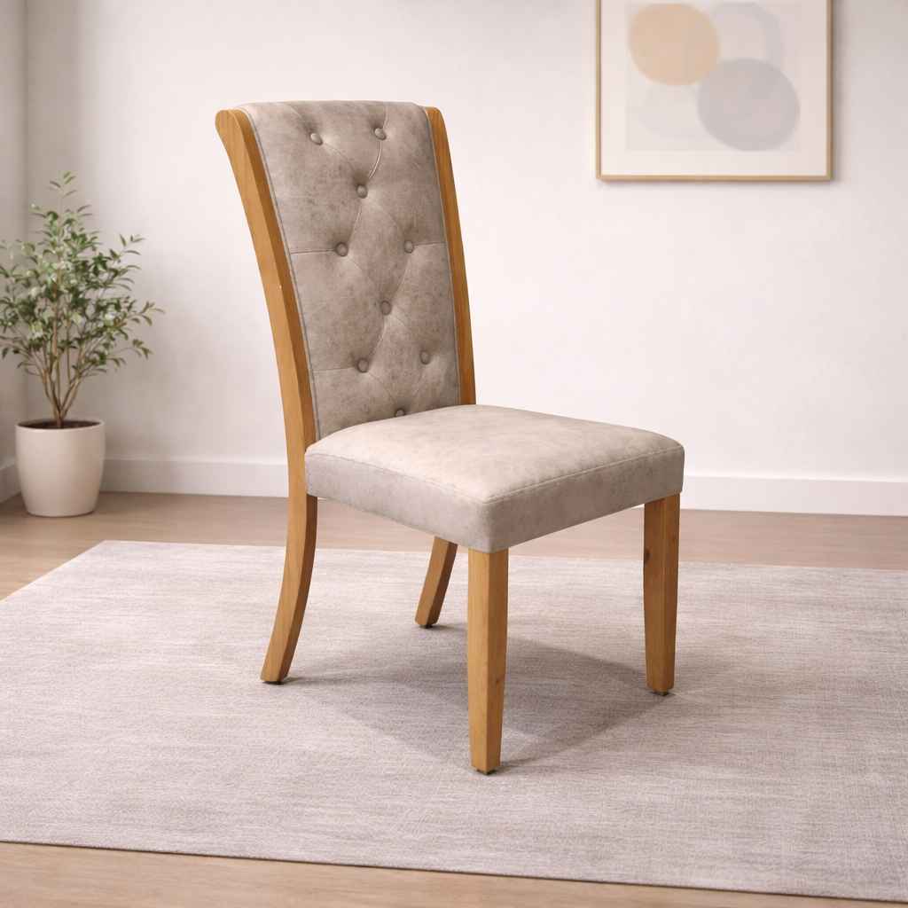 Image 1 for New Model Dining 1 Chair with Premium Suede Upholstery