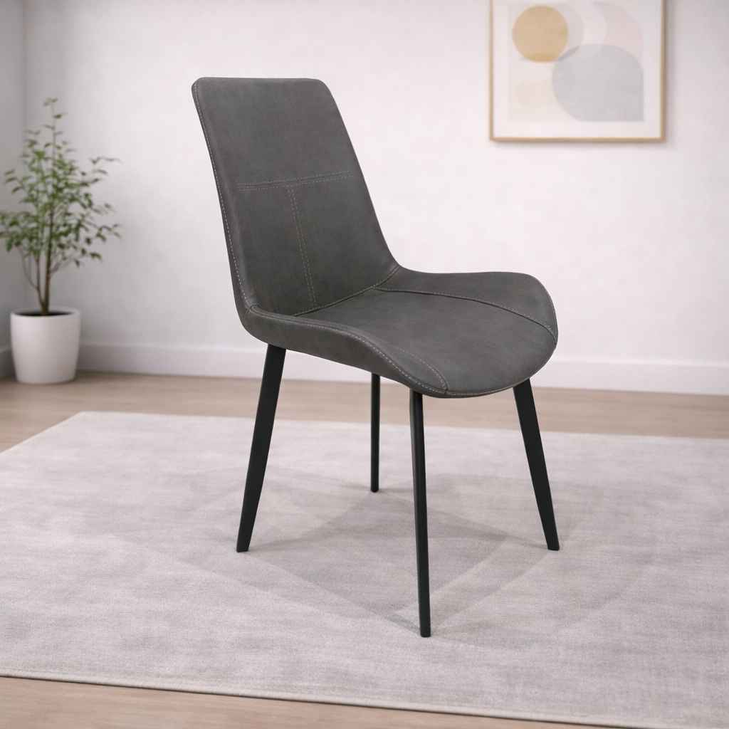 Image 1 for Mendy Armanigrey Dining Chair with Premium Leatherette Upholstery