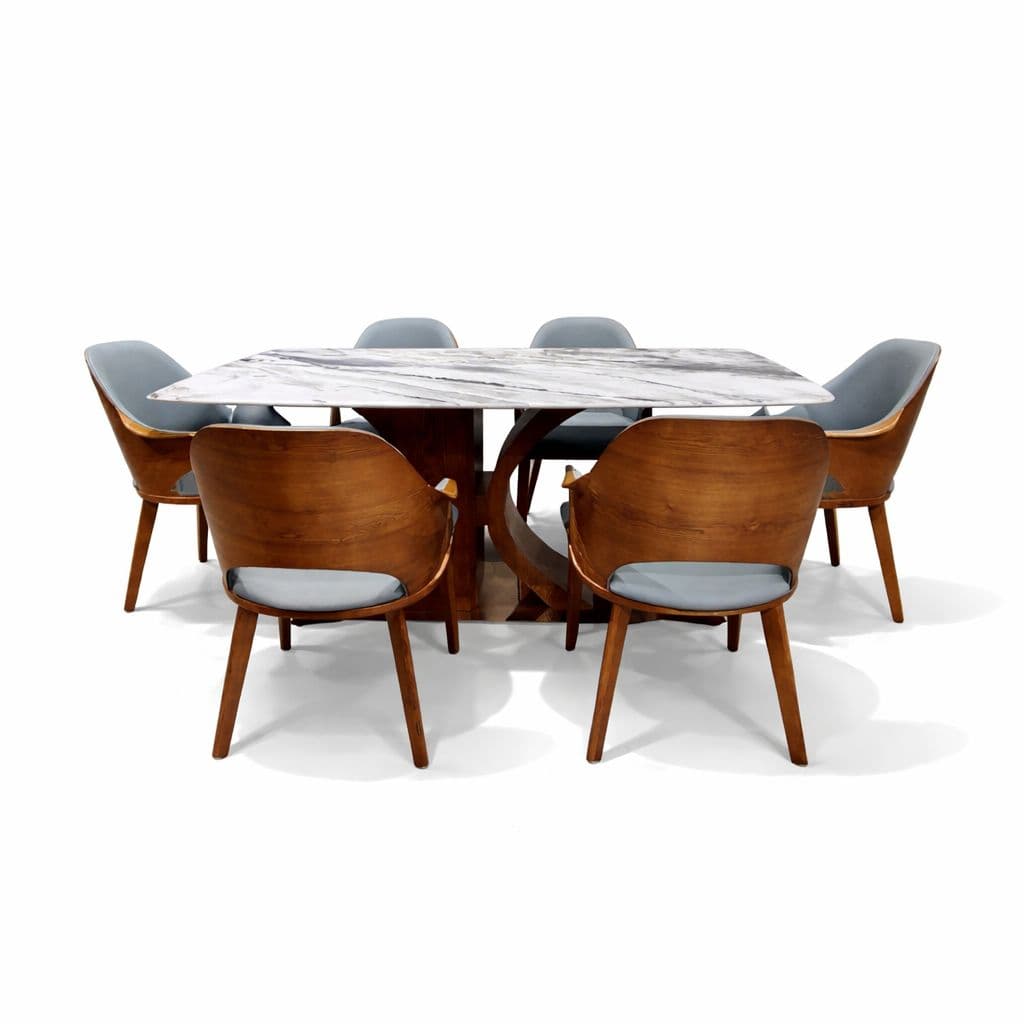 Image 5 for Dining Table Marble Top SY09+Base 656+DC 2136 1+6 Seater (HYD OTD)