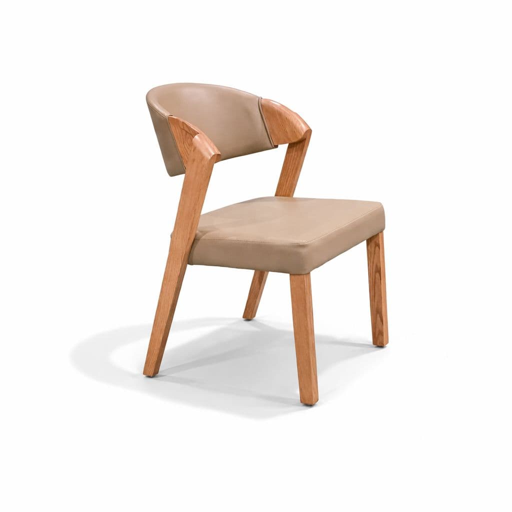 Image 6 for DT V/DC31/ PATA 1+6 Seater Chair Marble Top-Art Leather With Ash Wood PVD RMR (BS-CP)
