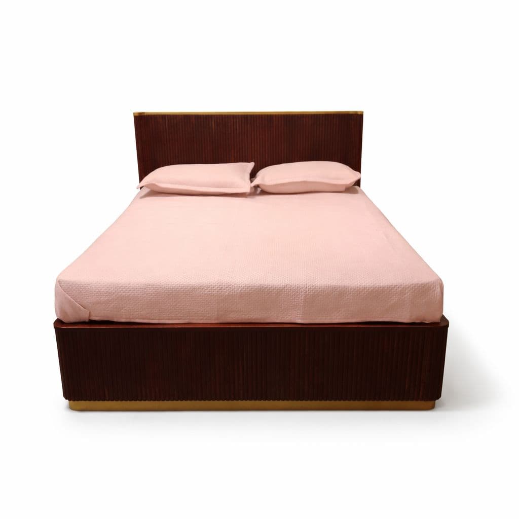 Image 5 for Fluted King Size Without Storage ( Acacia Wood, Brown)(WF)