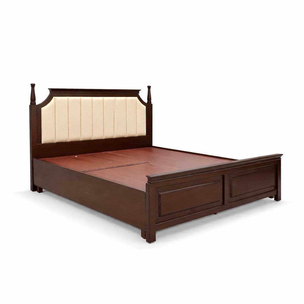 Image 9 for Pillar King Size With Storage and Drawer (Dark Brown)(SKN)(EC)(KORA)